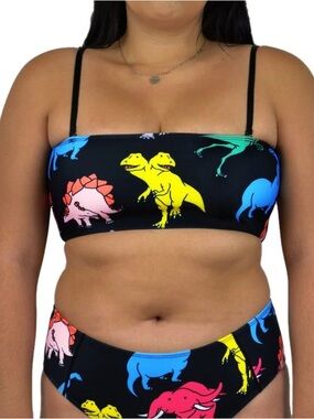 Hoaka raptor pony dino bikini top